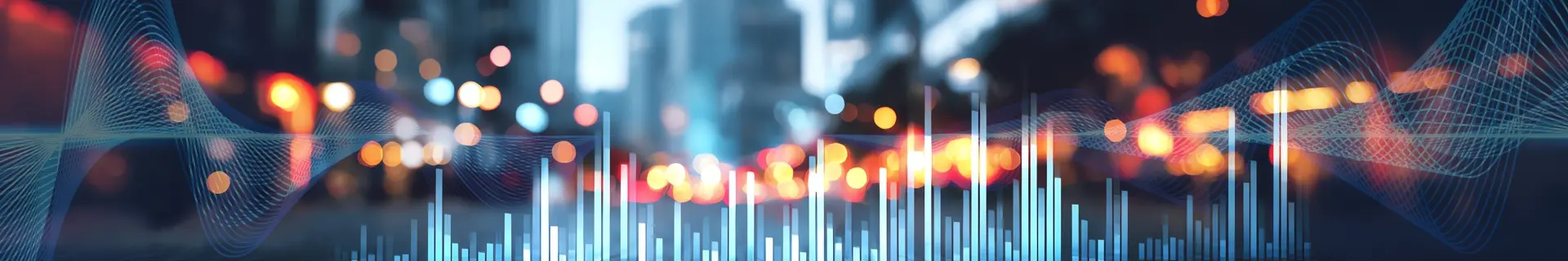 Example image of a fictional city with blurred lights