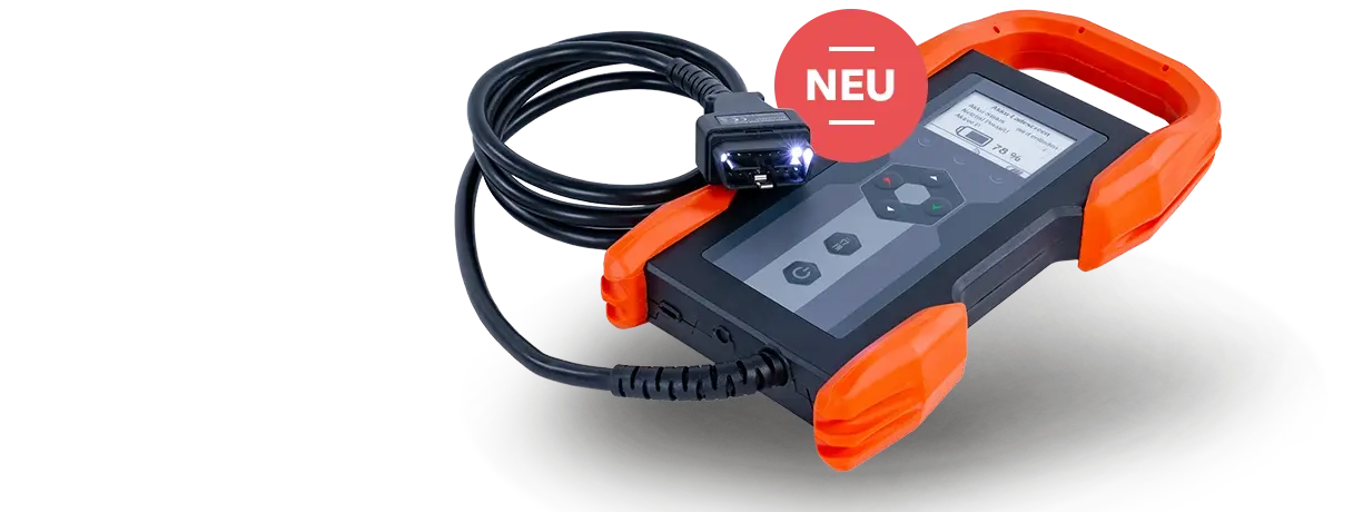 Ansicht eines HU-Adapters der neusten Generation für KFZ-Prüfer