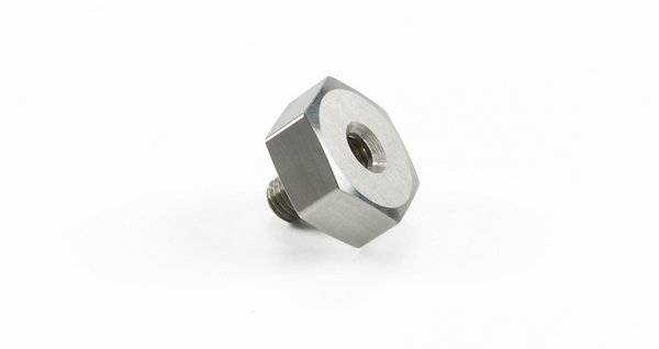 Mounting Adapter 1/4-28 - M6 (F) - Hex 3/4"