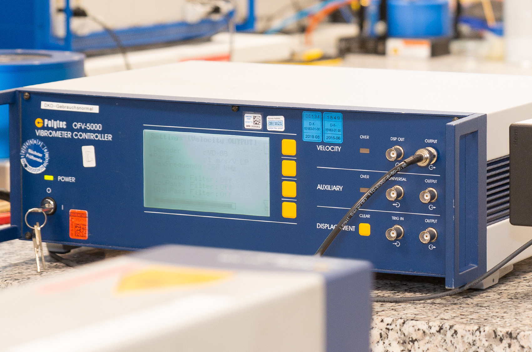Digitales Laservibrometer kann von uns kalibriert werden.