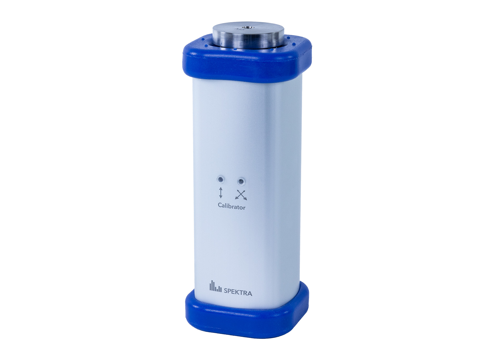 Front view of the hand-held calibrator CV-05 for vibration sensors
